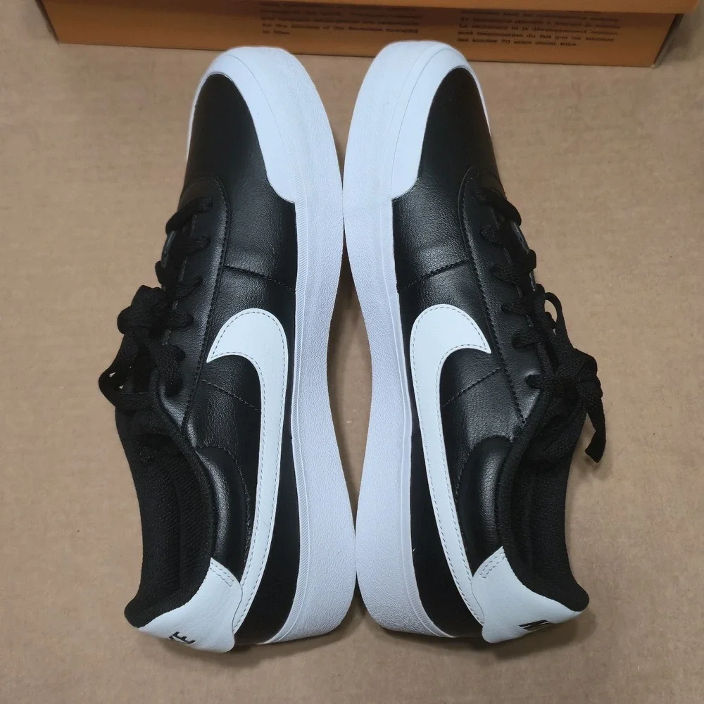 Nike Court Shot Black White Low Sneakers Men's Size 7.5 Women's 9 FQ8146-002